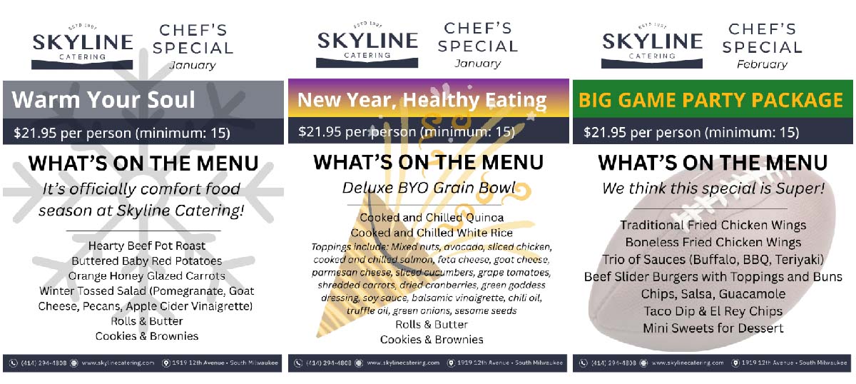 Skyline Catering January February 2026